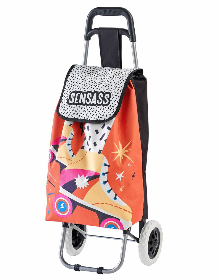 Chariot de courses pliable collection Lulu la nantaise (orange) Chariot de courses pliable collection Lulu la nantaise (orange)