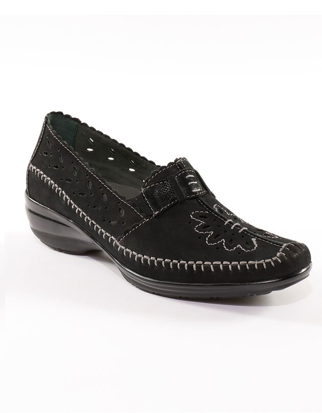 Mocassins cuir ultra-souple (noir)