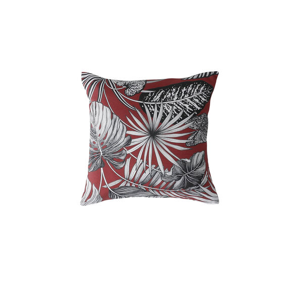 Housse de coussin imprimé tropical - lot de 2 (terracotta)