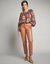 Pantalon fusel&eacute; 7/8&egrave;me aspect enduit (caramel)