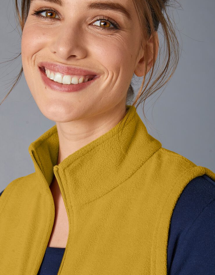 Veste polaire zippée sans manches (miel) Veste polaire zippée sans manches (miel)