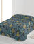 Couette microfibre imprimée Feuilles 200 g/m² (bleu canard / miel)