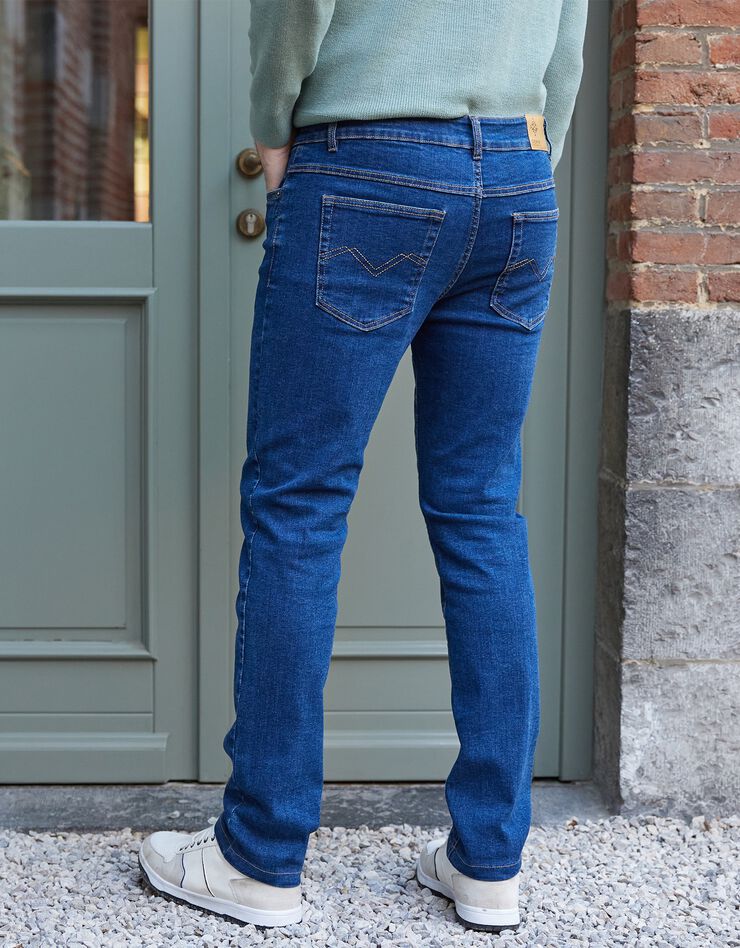 Jean coupe 5 poches extensible coton - entrej. 82 cm (stone)