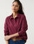 Chemise droite en velours milleraie (violine)