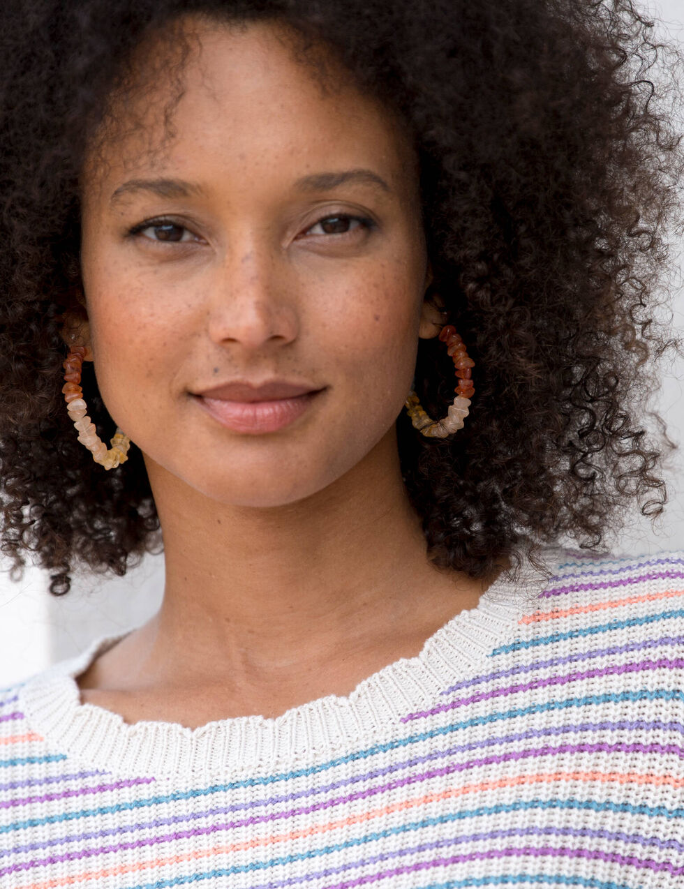 Modèle Merino Essentiel pull rayé femme