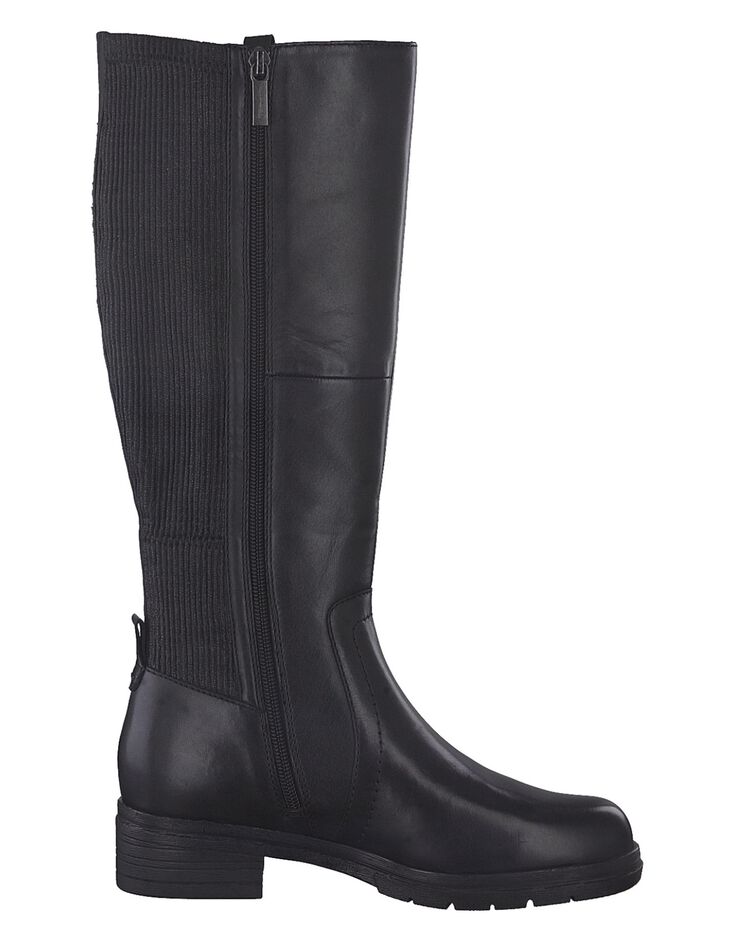 Bottes hautes cuir - spéciales mollet large (noir) Bottes hautes cuir - spéciales mollet large (noir)