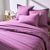 Linge de lit uni polyester-coton Colombine (figue)
