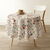 Nappe polyester imprimé champêtre (beige)