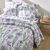 Linge de lit Agapanthe en coton imprimé fleurs (parme)