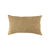 Coussin rectangulaire uni, velours chenille (moutarde)