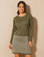 Robe pull, base jacquard (kaki / doré)