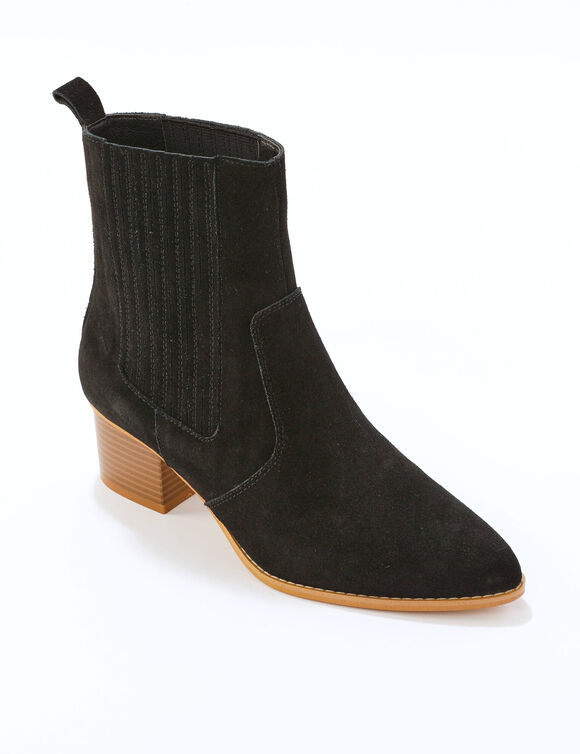 Boots western, cuir (noir)