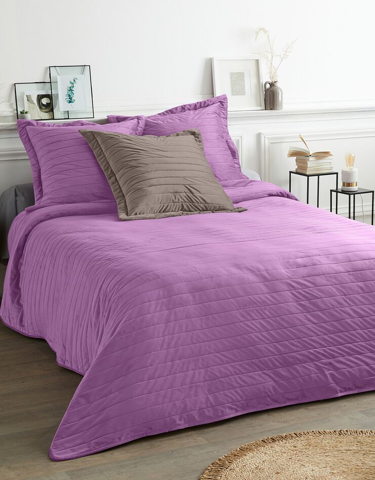 Couvre-lit matelassé velours microfibre (violine) Couvre-lit matelassé velours microfibre (violine)