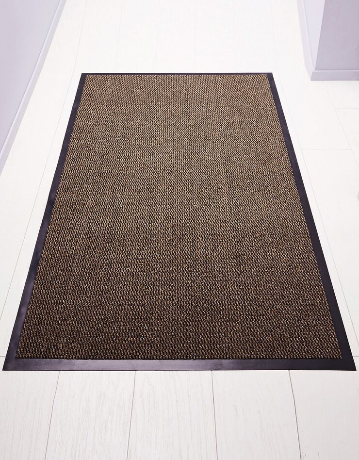 Tapis uni anti-poussière (marron)