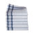 Mouchoirs à carreaux coton tissé teint - lot de 12 (blanc / bleu)