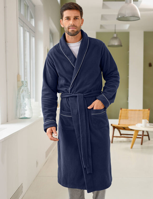 Robe de chambre maille polaire (marine)