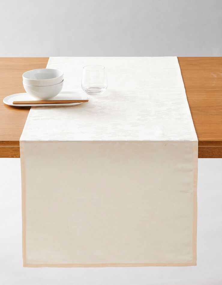 Nappe damassée feuillages Colombine® (ivoire)