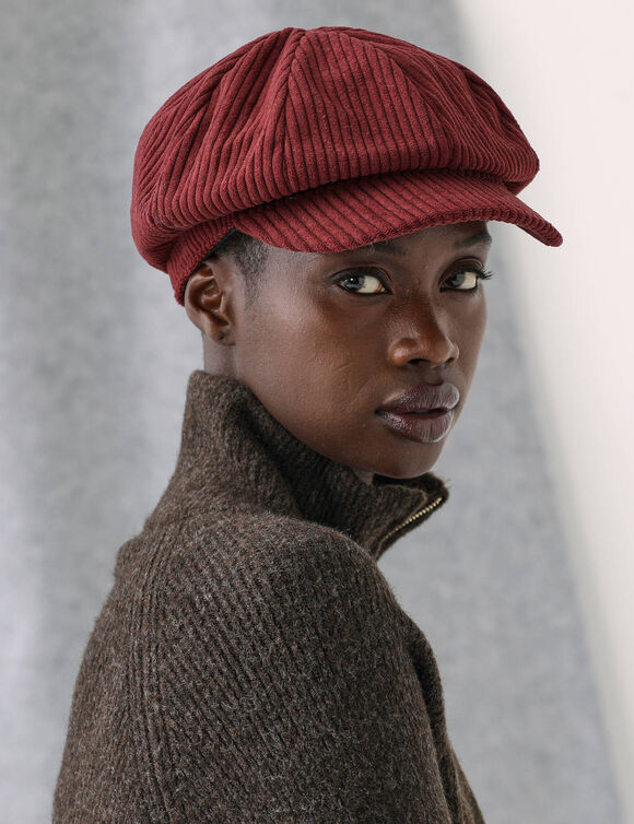 Casquette velours r&eacute;glable (bordeaux)