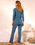 Pyjama manches longues imprimé "Night" (bleu foncé)
