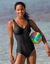 Maillot de bain 1 pièce uni Spécial grand buste Solaro (noir)