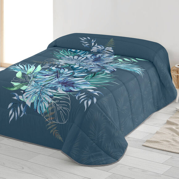 Couette microfibre imprimée Savana 200g/m2 (bleu / vert)
