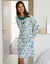 Chemise de nuit imprim&eacute; "coeurs" (&eacute;meraude)
