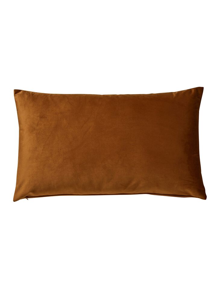 Housse coussin en velours uni - lot de 2 (beige)
