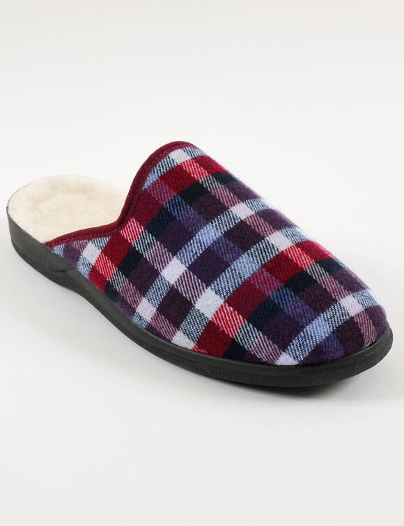 Mules homme fourrées - jusqu'au 47 (bordeaux)