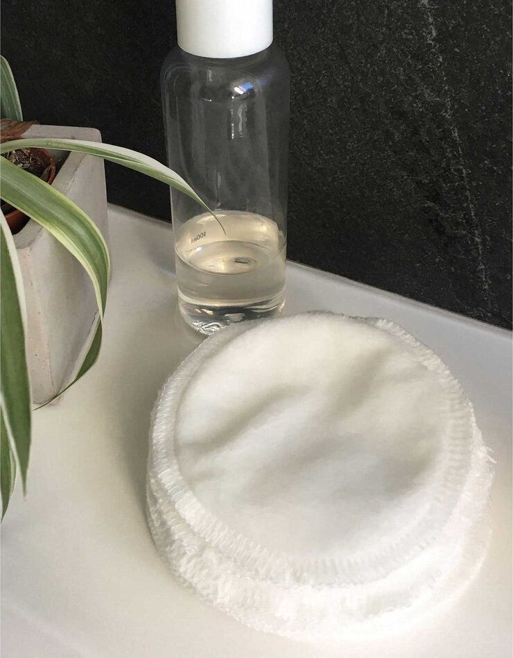 Disques démaquillants yeux lavables - lot de 10 (blanc)