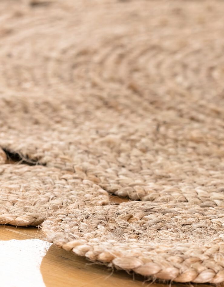 Tapis rond en jute ajouré (naturel)