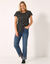 Tee-shirt manches courtes, imprimé (noir)