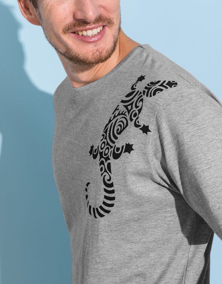 Tee-shirt imprimé tribal (gris) Tee-shirt imprimé tribal (gris)