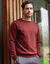 Sweat molleton col rond (rouge)