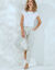 Pantalon coupe mom coton-lin rayé (écru / bleu)
