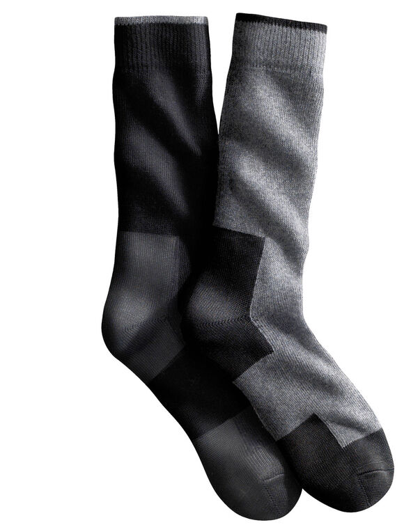 Mi-chaussettes de s&eacute;curit&eacute; - lot de 2 paires (noir / gris)