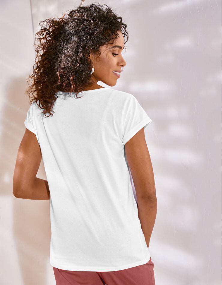 Tee-shirt boite imprimé "arty", maille jersey (terracotta) Tee-shirt boite imprimé "arty", maille jersey (terracotta)