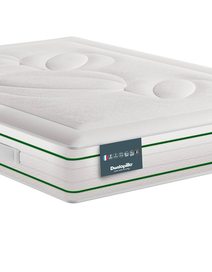 Matelas latex Dunlopillo® haut. 22 cm, confort ferme (blanc)