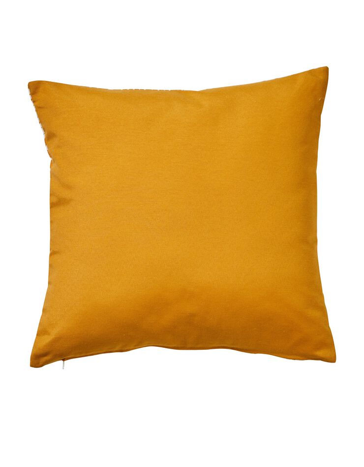 Housse de coussin carrée imprimé feuillage - lot de 2 (jaune) Housse de coussin carrée imprimé feuillage - lot de 2 (jaune)