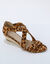  Sandales compens&eacute;es &eacute;lastiqu&eacute;es motif l&eacute;opard (beige / noir)