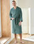 Peignoir mixte adulte col kimono éponge bouclette  (eucalyptus)