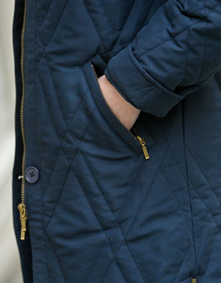 Parka matelassée microfibre (marine) Parka matelassée microfibre (marine)