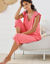 Pyjama court jersey et broderie anglaise (corail)
