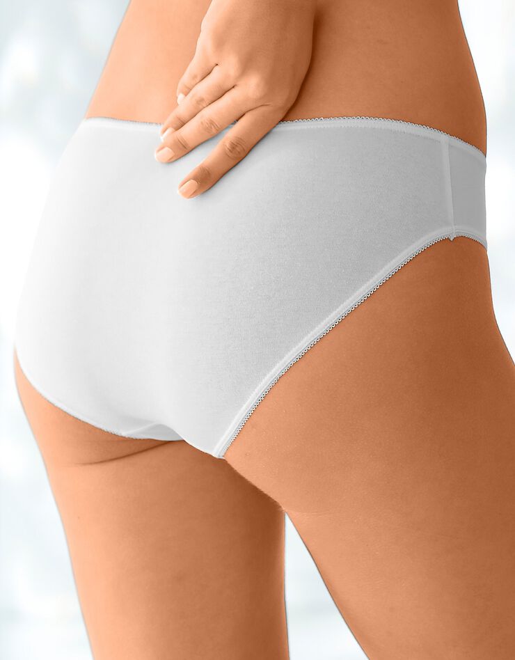 Culotte forme midi coton stretch - Lot de 4 (nude + blanc) Culotte forme midi coton stretch - Lot de 4 (nude + blanc)