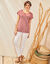 T-shirt imprimé col rond (terracotta)