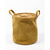 Panier rond velours déco rangement (curry)