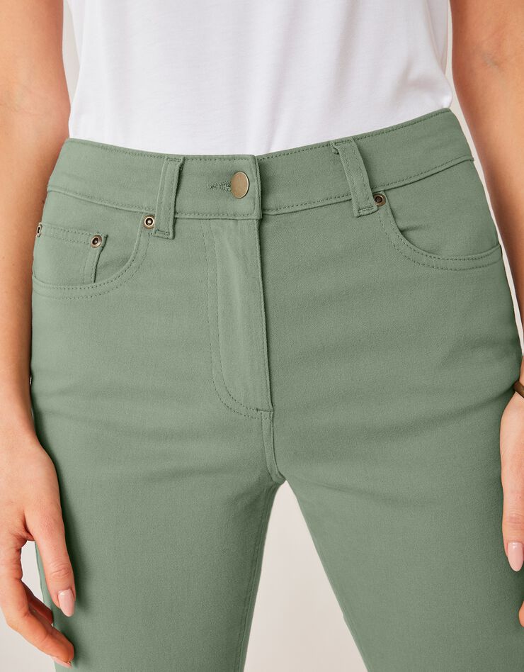 Pantalon droit stretch (vert grisé) Pantalon droit stretch (vert grisé)