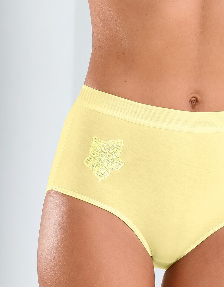 Culotte maxi brodée - lot de 4 (acidulé) Culotte maxi brodée - lot de 4 (acidulé)