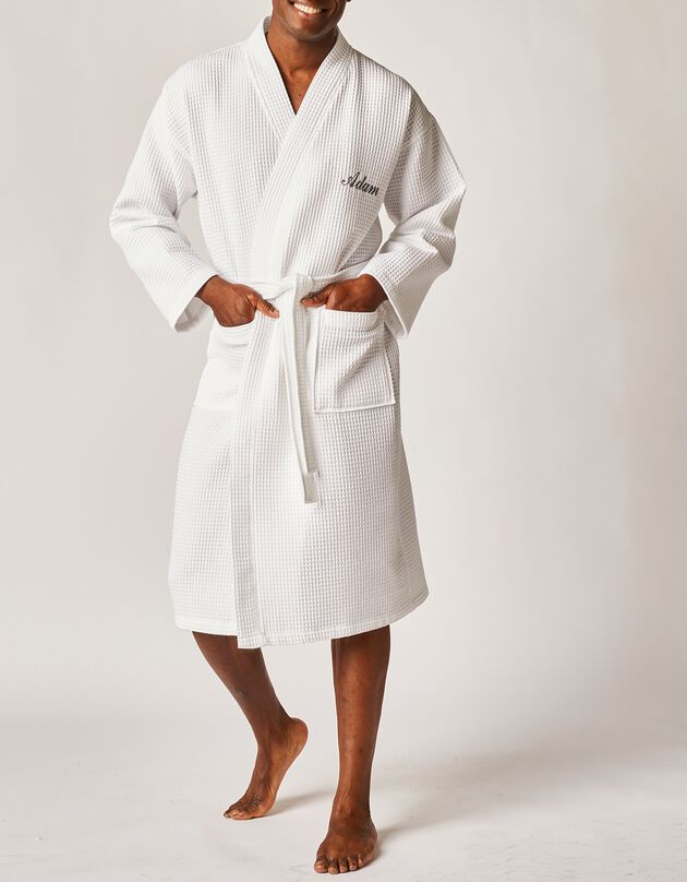 Peignoir de bain nid d'abeille 230 g/m2 personnalisable (blanc) Peignoir de bain nid d'abeille 230 g/m2 personnalisable (blanc)