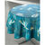 Nappe Vahinée polyester imprimé feuillage (bleu)