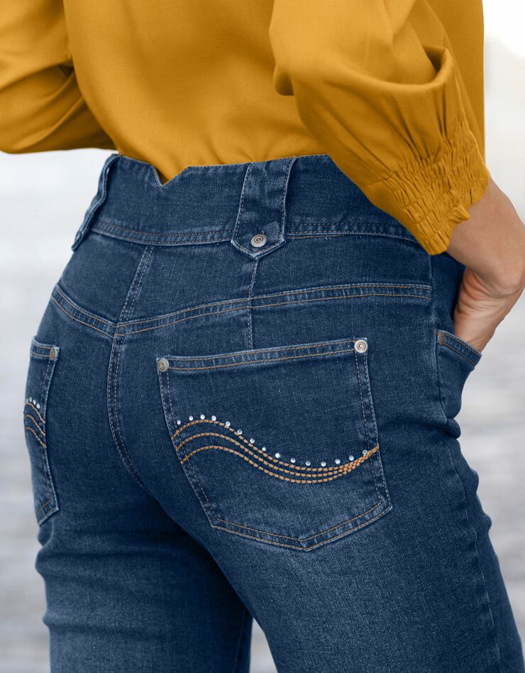 Jean droit taille haute - petite stature (dark blue) Jean droit taille haute - petite stature (dark blue)